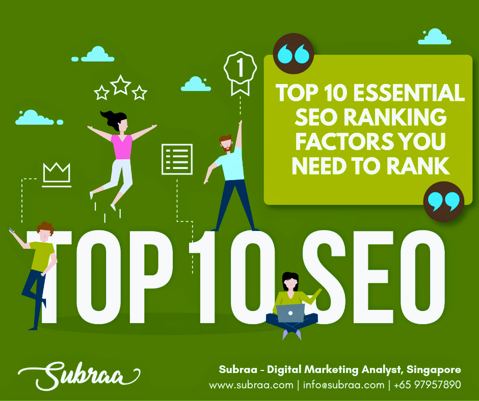 Top-10-essential-SEO-ranking-factors-you-need-to-rank-your-Website-by-Subraa-Digital-Marketing-Analyst-Singapore