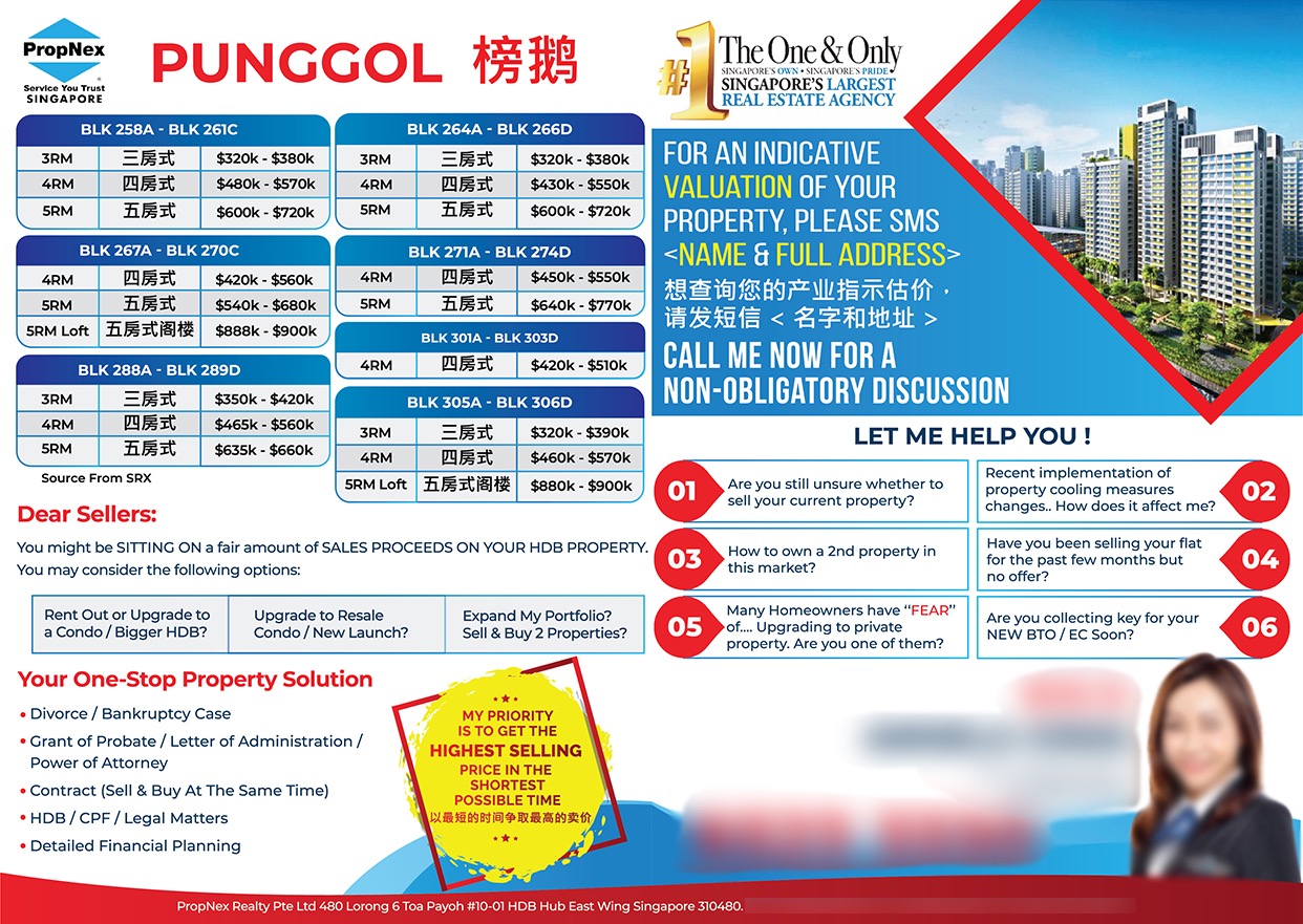 Flyer Design Singapore for Real Estate Agent - Sell Property