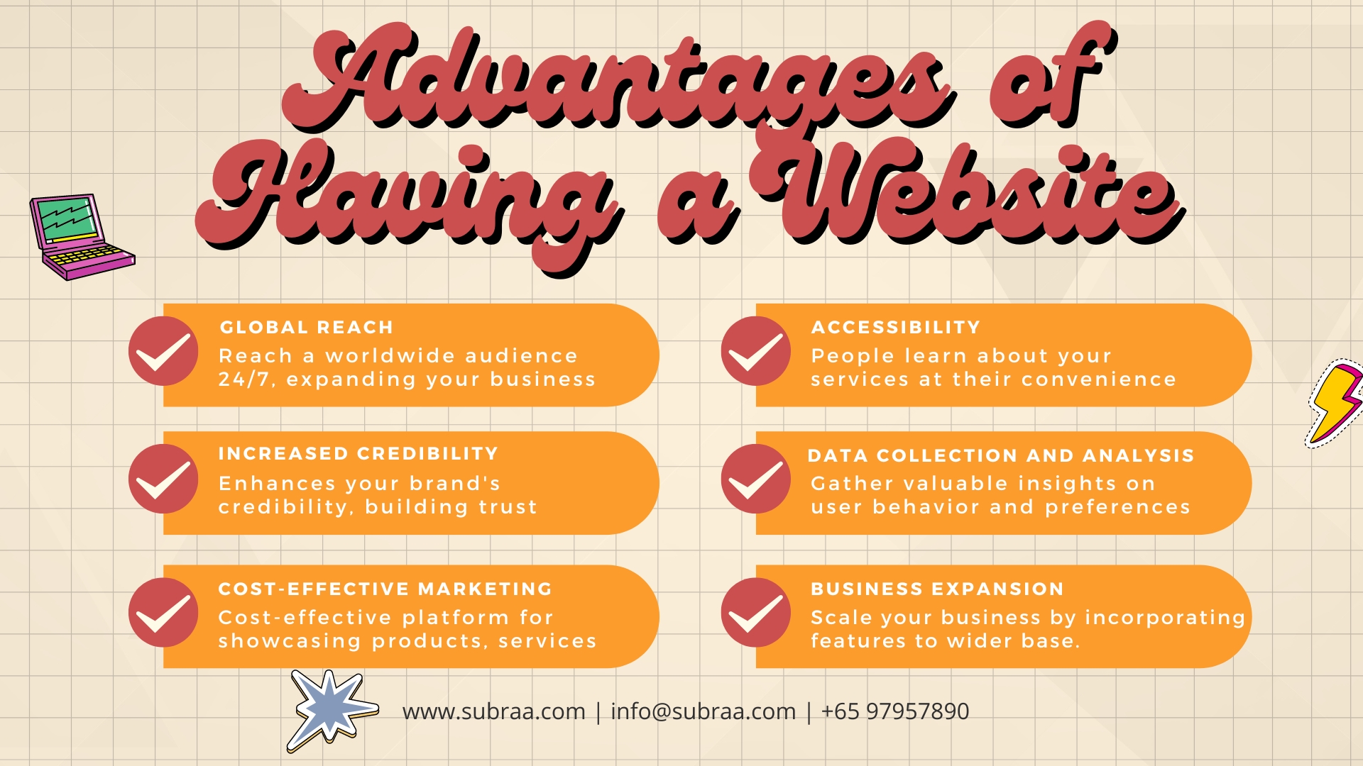 Advantages of having a Website in Singapore - Subraa