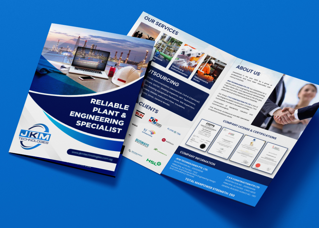 Brochure Design for Engineering Specialist Company in Singapore