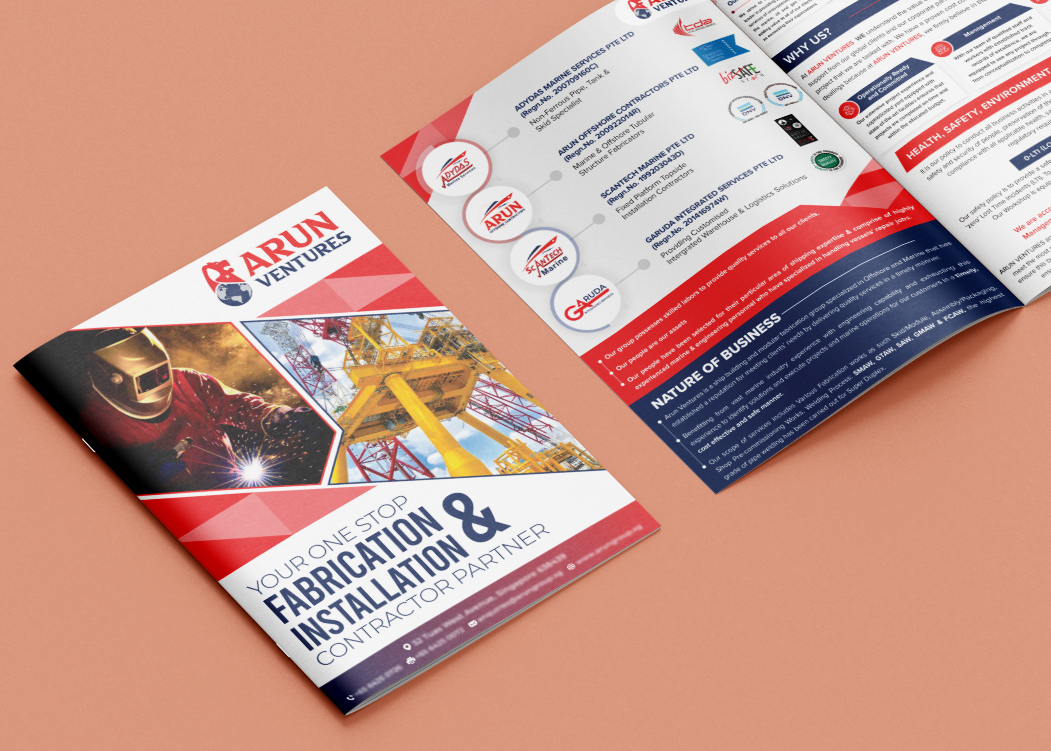 Brochure Design for Offshore and Marine Company in Singapore