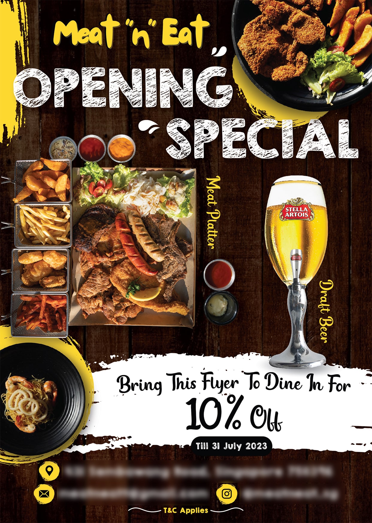 F&B Shop Opening Flyer Design Singapore - Subraa