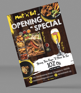 F&B Shop Opening Flyer Design Singapore