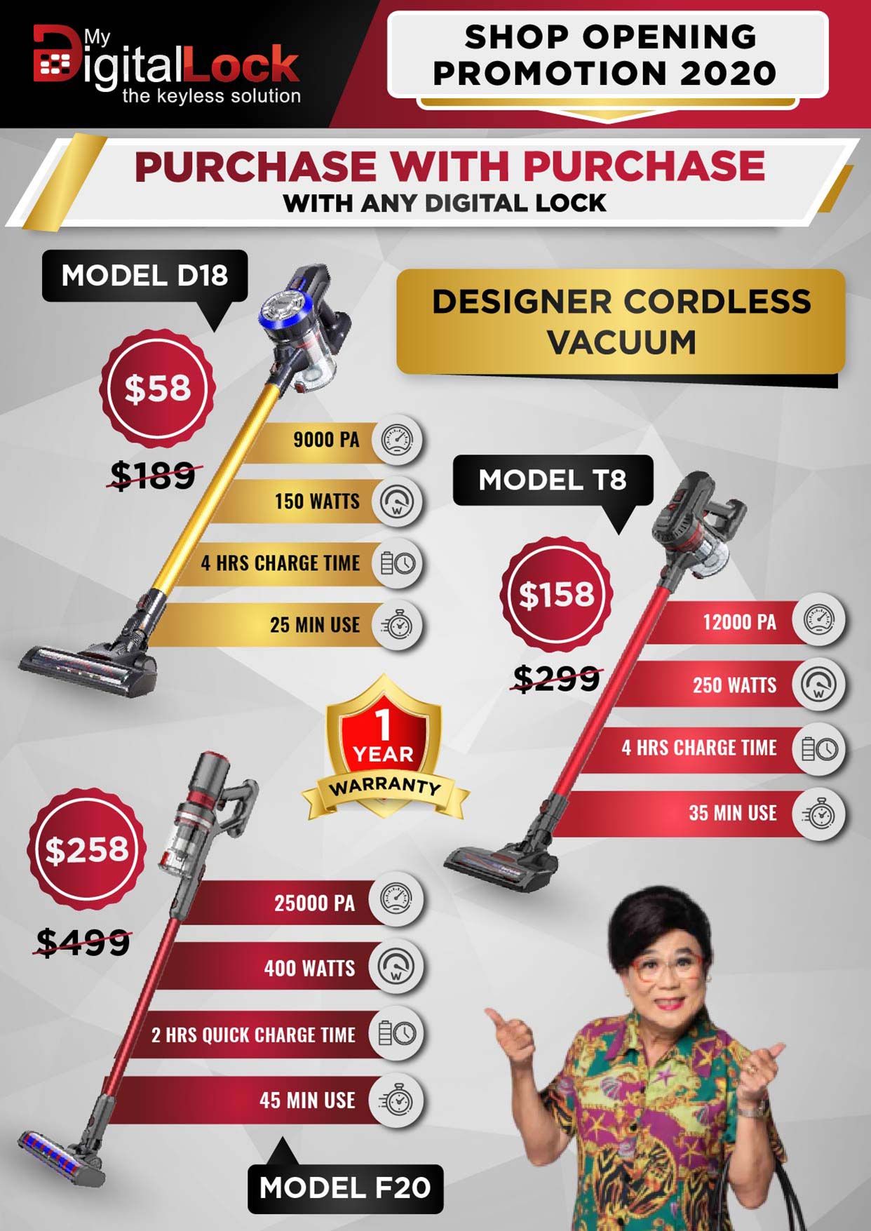 Flyer Design for Designer Cordless Vacuum Cleaner