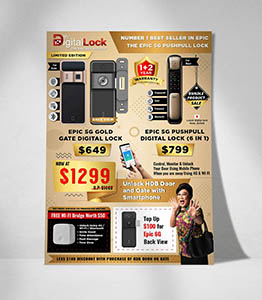 Flyer Design for Digital Lock Products