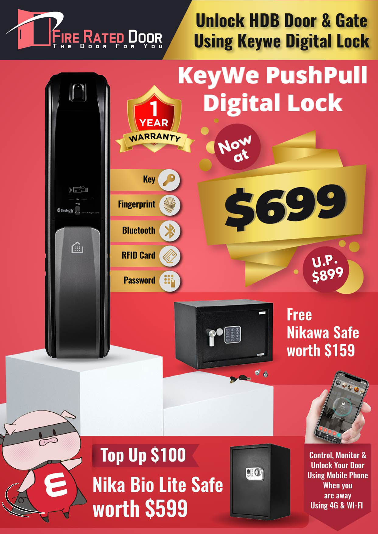 Flyer Design for Digital Lock Seller
