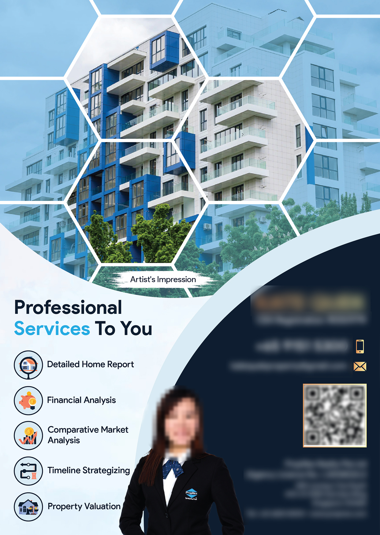 Flyer Design for Real Estate Properties Agent Singapore