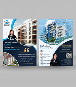 Flyer Design for Real Estate Properties Agent in Singapore