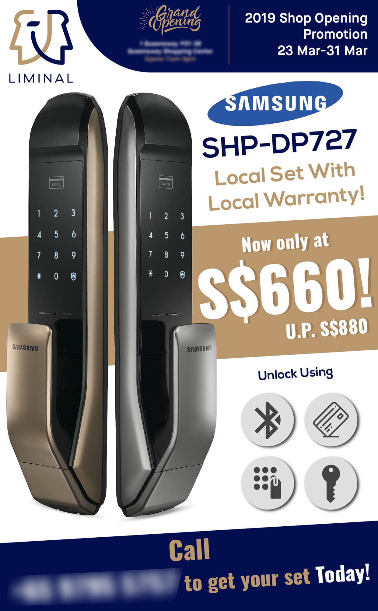 Flyer Design for SamSung Digital Lock in Singapore