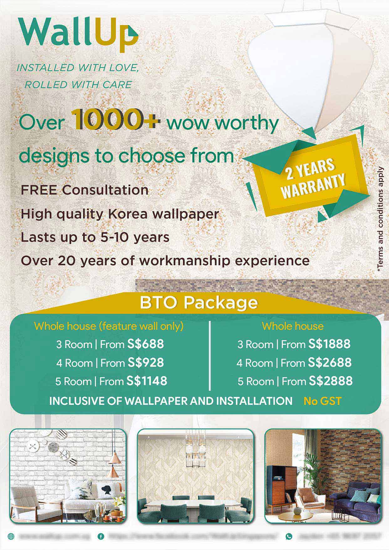Flyer Design for Wallpaper Designing Company
