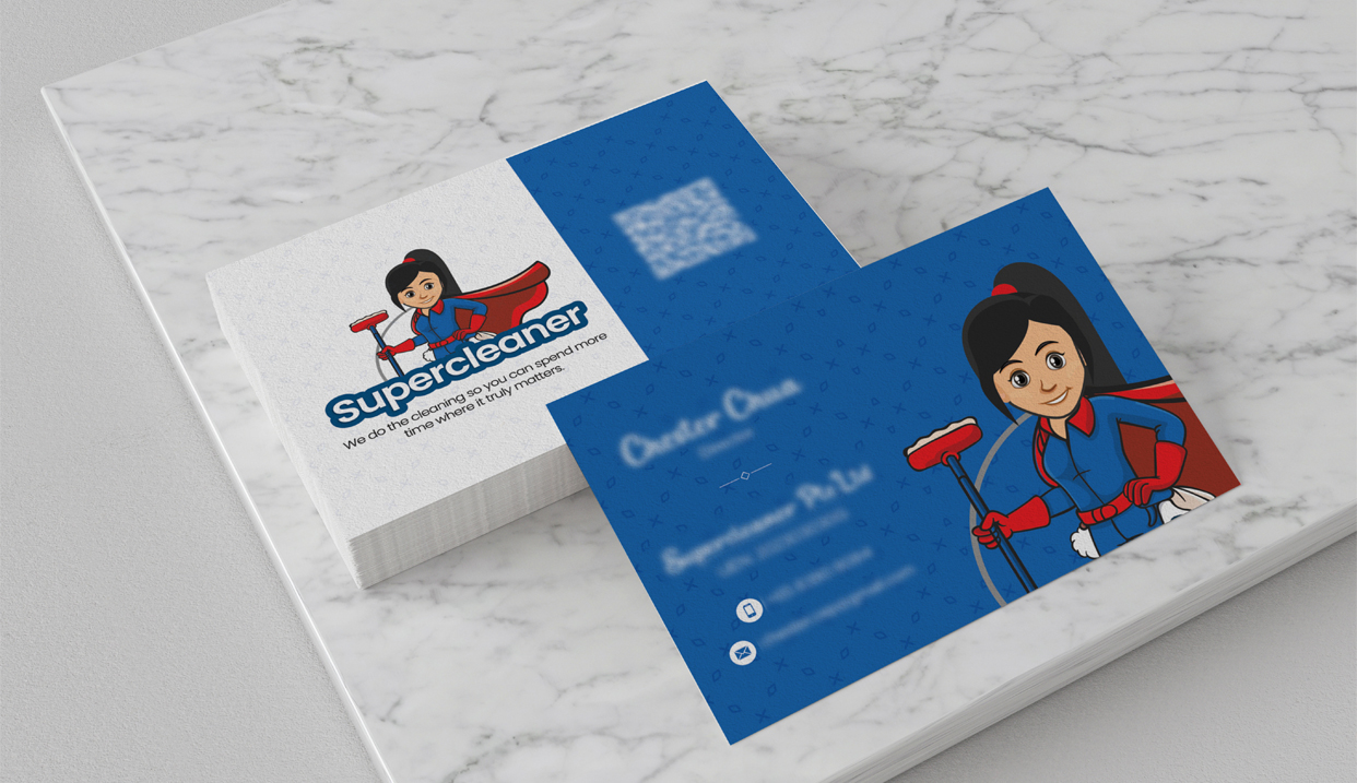 Business Card for Cleaning Services Business in Singapore