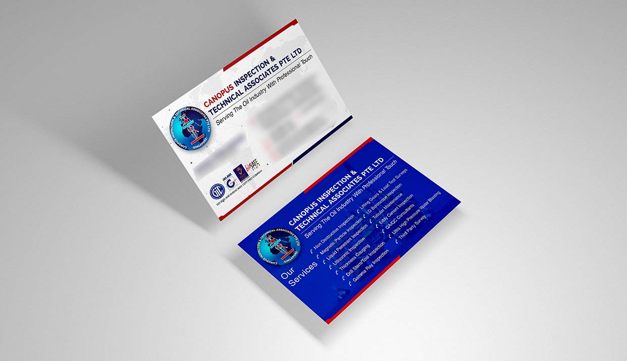 Name Card Design for Inspection Company