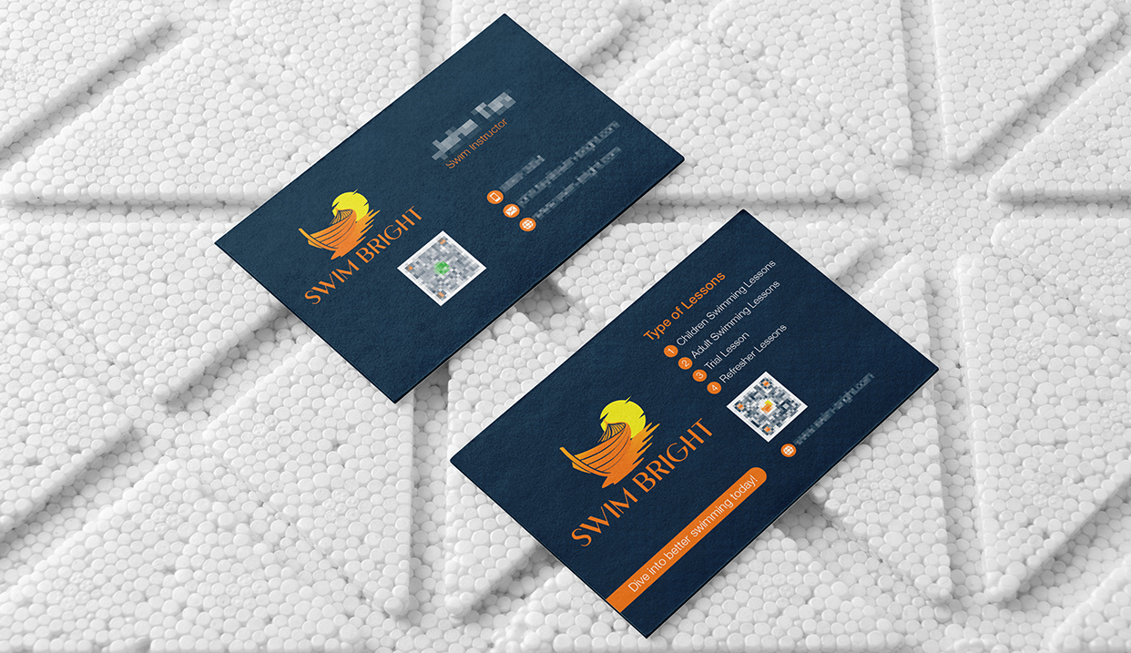 Swimming Instructor Name Card Design Singapore