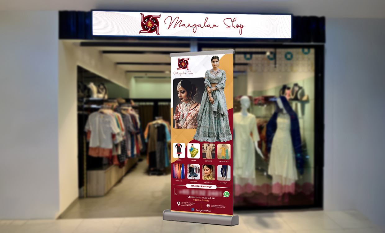 Ethnic Fashion Pull Up Banner Design Singapore