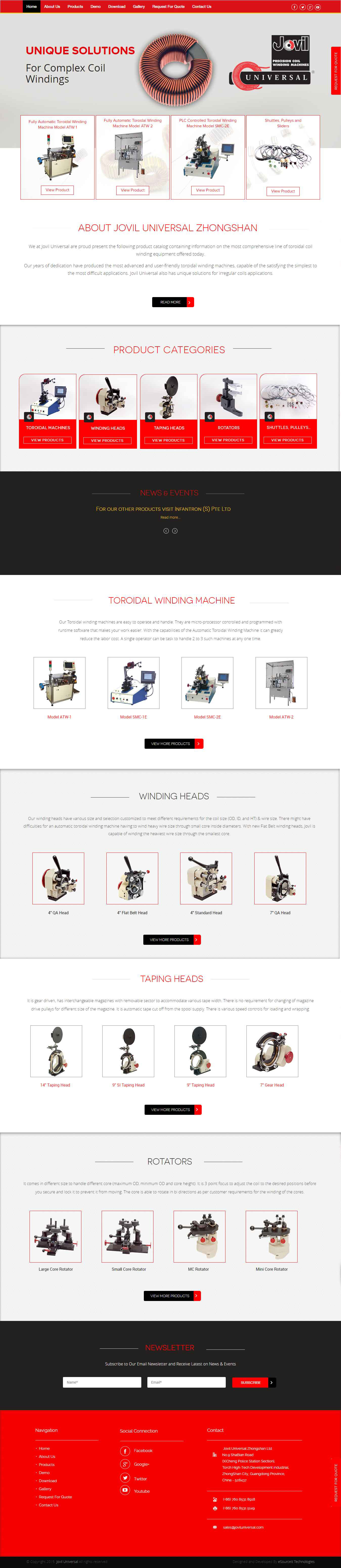 Custom CMS Website Design for Manufacturing Company