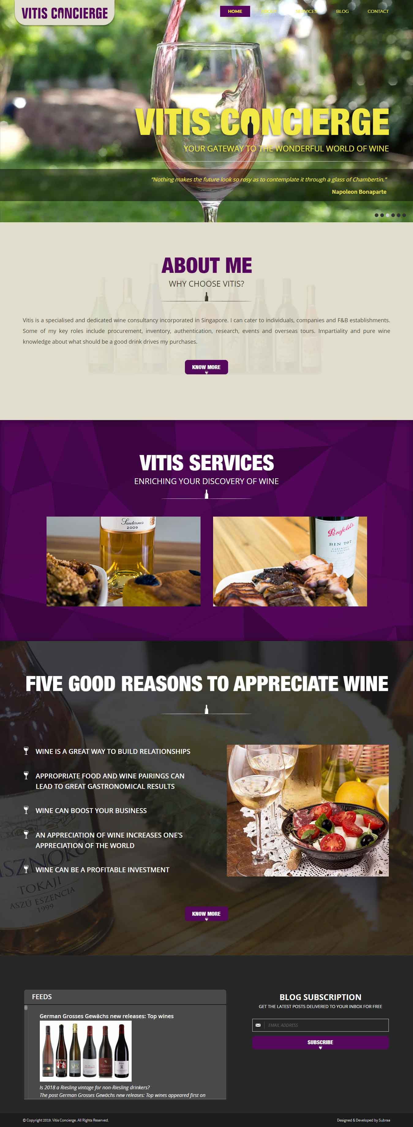 Vitis Concierge CMS WordPress Website Design and Development