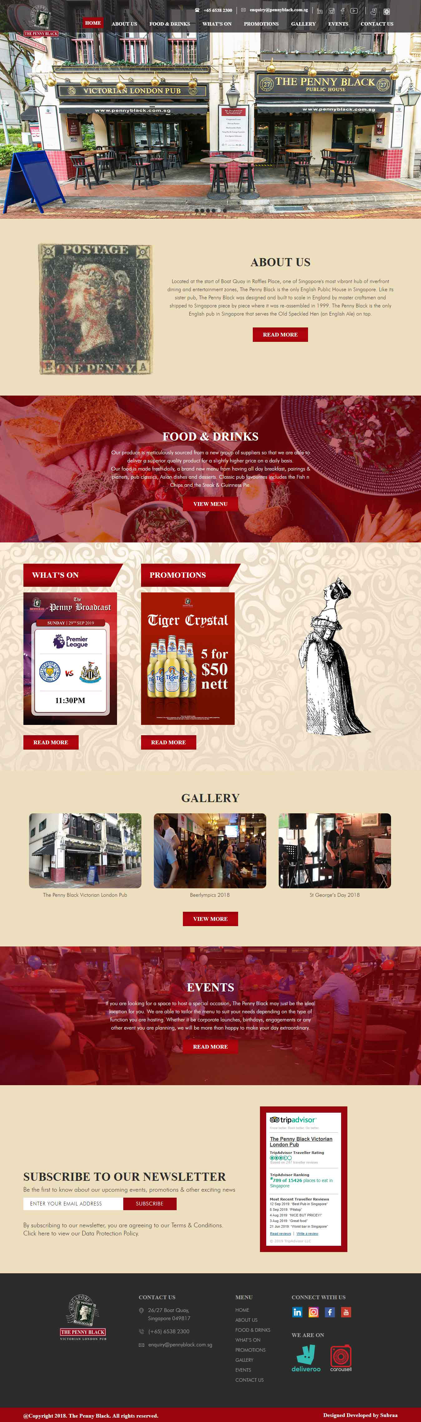 WordPress CMS Website Design and Development for Restaurant