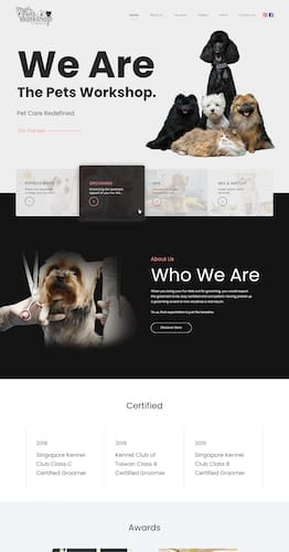 WordPress CMS Website Design for Pet Grooming Services Business in Singapore