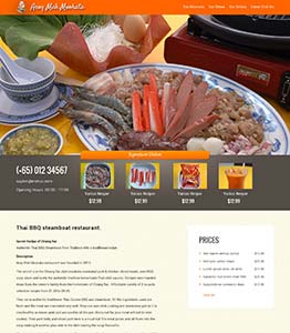 WordPress CMS Website Design for Steamboat Restaurant in Singapore